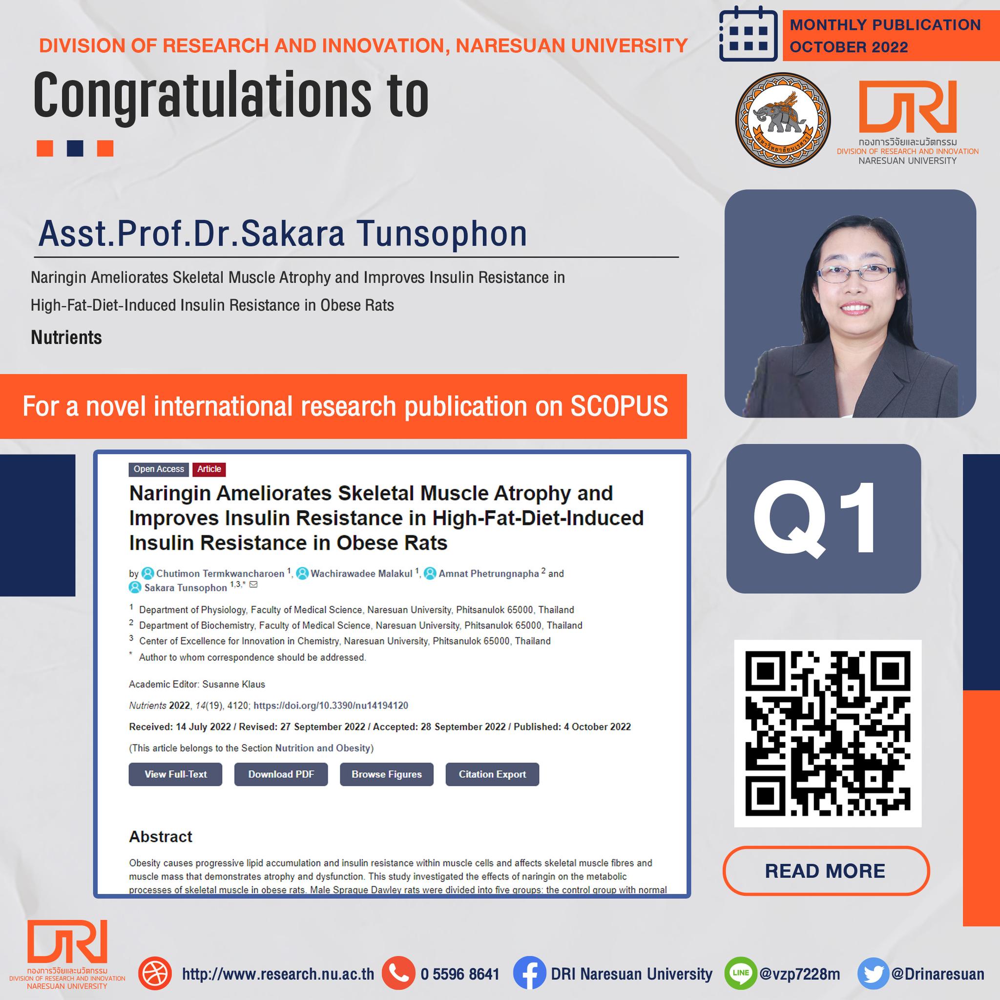 Congratulations to Asst.Prof.Dr.Sakara Tunsophon